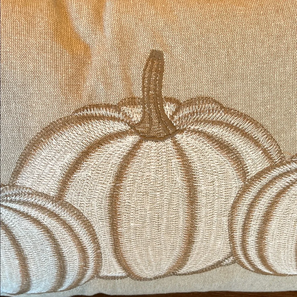 Autumn Pumpkin Embroidered Pillows